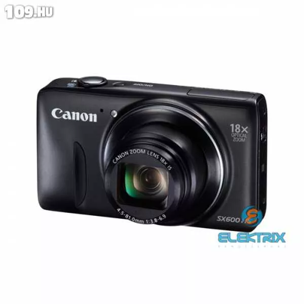Canon PowerShot SX600 fekete digitális fényképezőgép